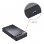 Зовнішній карман ShuoLe HDD 3.5" / 2.5" SATA USB 3.0 - USB бокс для жорсткого диска з блоком живлення Чорний корпус (CN500058-U35A30)