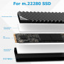 Радіатор охолодження Jonsbo M.2 2280 для SSD NVMe тепловідвід з алюмінієвого сплаву з тепловою прокладкою Сірого кольору (CN160019-J2280B)